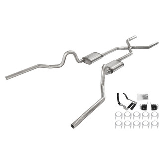 Pypes® - 409 SS Crossmember-Back Exhaust System with Split Rear Exit
