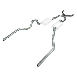 Pypes® - 409 SS X-Pipe High Tuck Crossmember-Back Exhaust System with Split Rear Exit