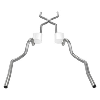 Pypes® - 409 SS H-Bomb Crossmember-Back Exhaust System with Split Rear Exit