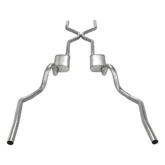 Pypes® - 409 SS H-Bomb Crossmember-Back Exhaust System with Split Rear Exit