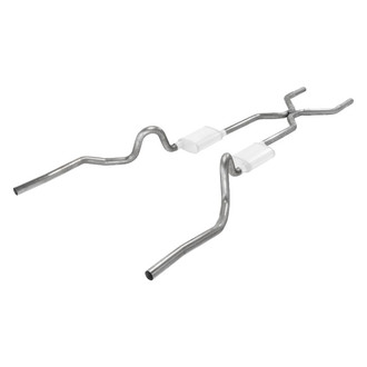 Pypes® - 409 SS H-Bomb Crossmember-Back Exhaust System with Split Rear Exit