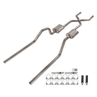 Pypes® - 409 SS X-Pipe Crossmember-Back Exhaust System with Split Rear Exit