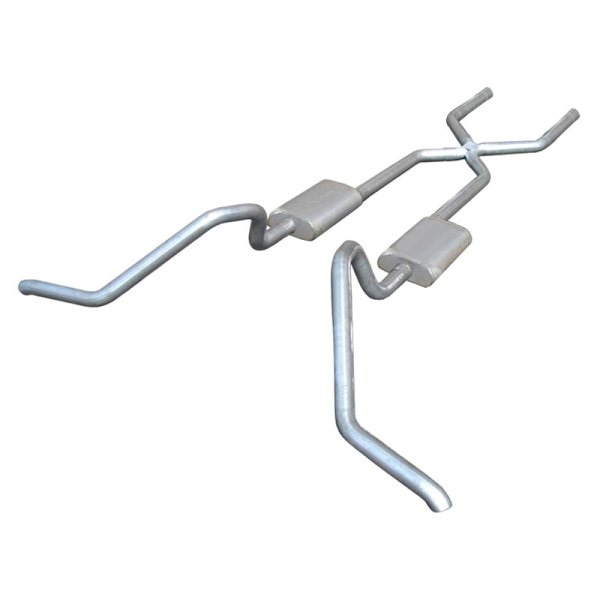 Pypes® - 409 SS X-Pipe Hybrid Crossmember-Back Exhaust System