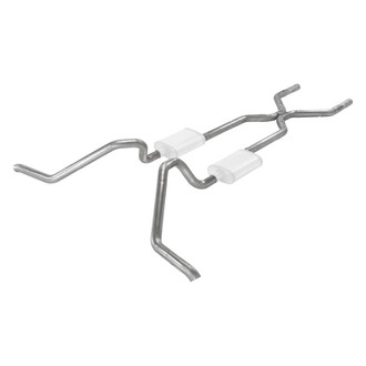 Pypes® - 409 SS H-Bomb Crossmember-Back Exhaust System with Split Side Exit