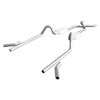 Pypes® - 409 SS X-Pipe Crossmember-Back Exhaust System with Split Rear/Side Exit