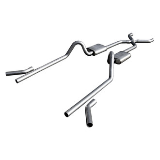 Pypes® - 409 SS X-Pipe Pocket Kit Crossmember-Back Exhaust System with Split Rear/Side Exit