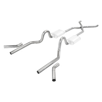 Pypes® - 409 SS H-Bomb Crossmember-Back Exhaust System with Split Rear/Side Exit