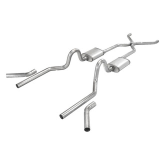 Pypes® - 409 SS H-Bomb Crossmember-Back Exhaust System with Split Rear/Side Exit