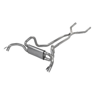 Pypes® - 409 SS H-Bomb Crossmember-Back Exhaust System with Split Rear Exit