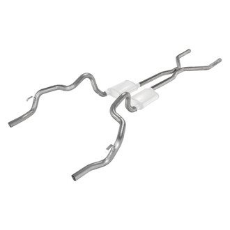 Pypes® - 409 SS H-Bomb Crossmember-Back Exhaust System with Split Rear Exit