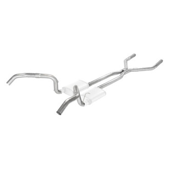 Pypes® - 409 SS H-Bomb Crossmember-Back Exhaust System with Split Rear Exit