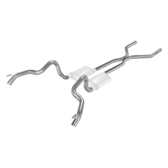 Pypes® - 409 SS H-Bomb Crossmember-Back Exhaust System with Split Rear Exit