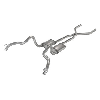 Pypes® - 409 SS H-Bomb Crossmember-Back Exhaust System with Split Rear Exit