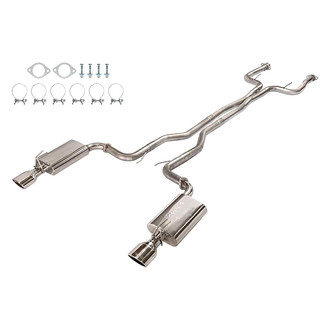 Pypes® - 409 SS X-Pipe Cat-Back Exhaust System with Split Rear Exit