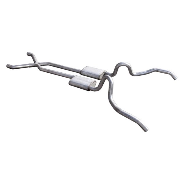 Pypes® - 409 SS X-Pipe Hybrid Crossmember-Back Exhaust System, Chevy Chevy II