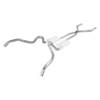 Pypes® - 409 SS H-Bomb Crossmember-Back Exhaust System with Split Rear Exit