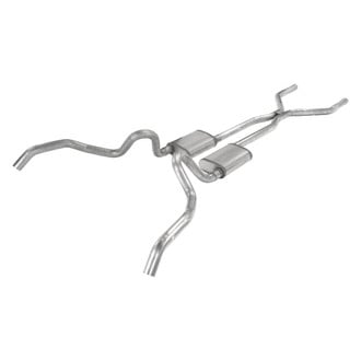 Pypes® - 409 SS H-Bomb Crossmember-Back Exhaust System with Split Rear Exit