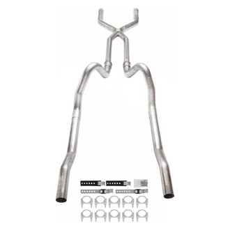 Pypes® - 409 SS Crossmember-Back Exhaust System with Split Rear Exit