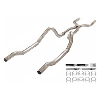 Pypes® - 409 SS Crossmember-Back Exhaust System with Split Rear Exit