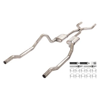 Pypes® - 409 SS Crossmember-Back Exhaust System with Split Rear Exit