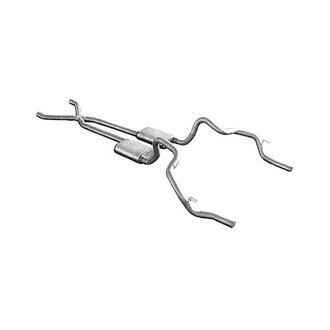 Pypes® - 409 SS X-Pipe Crossmember-Back Exhaust System with Split Rear Exit