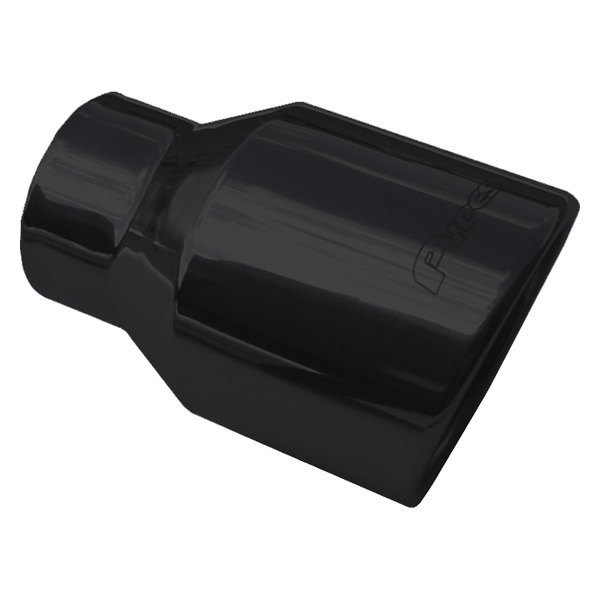 Pypes® - 304 SS Round Rolled Edge Angle Cut Black Exhaust Tip