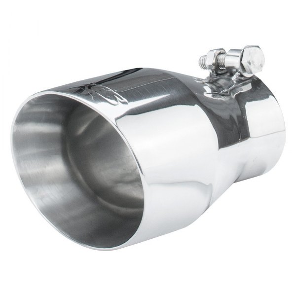 Pypes® - 304 SS Camaro Style Round Angle Cut Double-Wall Polished Exhaust Tip