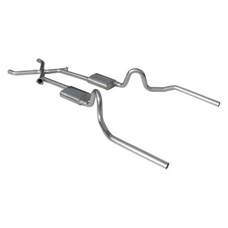 Pypes® - 409 SS X-Pipe Crossmember-Back Exhaust System with Split Rear Exit