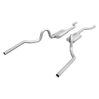 Pypes® - 409 SS Crossmember-Back Exhaust System with Split Rear Exit