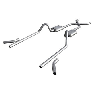Pypes® - 409 SS X-Pipe Crossmember-Back Exhaust System with Split Rear/Side Exit