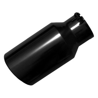 Pypes® - Monster Truck 304 SS Round Angle Cut Clamp-On Black Exhaust Tip (3" Inlet, 5" Outlet, 18" Length)
