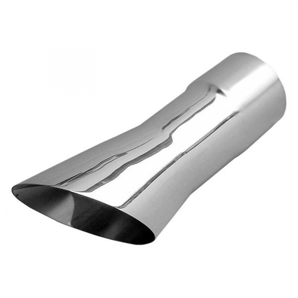Pypes® - 304 SS Trumpet Round Angle Cut Polished Exhaust Tip