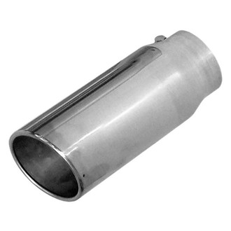 Pypes® - Monster Truck 304 SS Round Angle Cut Bolt-On Polished Exhaust Tip (3.5" Inlet, 4.5" Outlet, 12" Length)