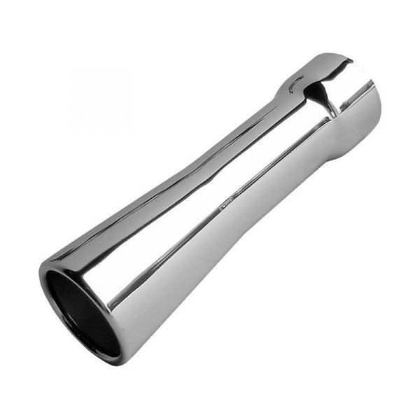 Pypes® - 304 SS Trumpet Round Rolled Edge Angle Cut Polished Exhaust Tip