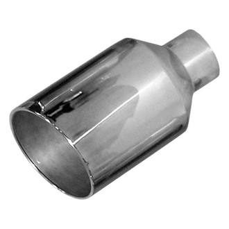 Pypes® - Monster Truck 304 SS Round Angle Cut Weld-On Polished Exhaust Tip (4" Inlet, 10" Outlet, 18" Length)