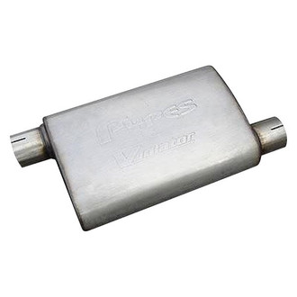 Pypes® - Violator Series 409 SS Gray Exhaust Muffler (3" Offset ID, 3" Offset OD, 14" Length)
