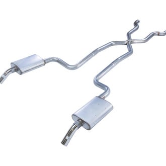 Pypes® - 409 SS X-Pipe Crossmember-Back Exhaust System with Split Rear Exit