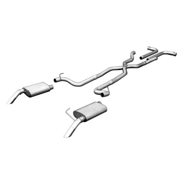 Pypes® - 409 SS X-Pipe Crossmember-Back Exhaust System, Chevy Corvette