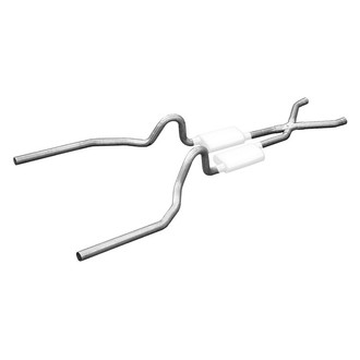 Pypes® - 409 SS X-Pipe Crossmember-Back Exhaust System with Split Rear Exit