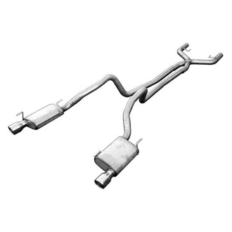 Pypes® - 409 SS X-Pipe True Dual Cat-Back Exhaust System with Split Rear Exit