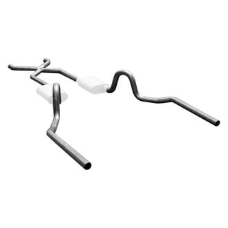 Pypes® - 409 SS X-Pipe Crossmember-Back Exhaust System with Split Rear Exit