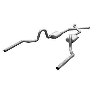 Pypes® - 409 SS X-Pipe Crossmember-Back Exhaust System with Split Rear Exit