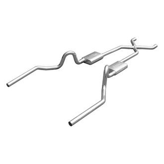 Pypes® - 409 SS X-Pipe Crossmember-Back Exhaust System with Split Rear Exit