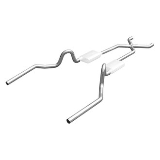 Pypes® - 304 SS X-Pipe Crossmember-Back Exhaust System with Split Rear Exit