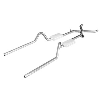 Pypes® - 409 SS X-Pipe Crossmember-Back Exhaust System with Split Rear Exit