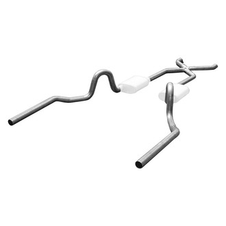 Pypes® - 409 SS X-Pipe Crossmember-Back Exhaust System with Split Rear Exit