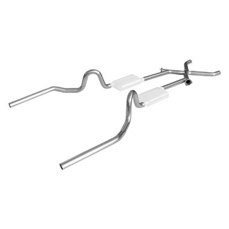 Pypes® - 409 SS X-Pipe Crossmember-Back Exhaust System with Split Rear Exit