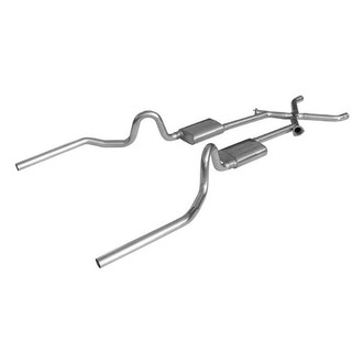 Pypes® - 409 SS X-Pipe Crossmember-Back Exhaust System with Split Rear Exit