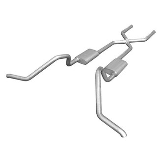 Pypes® - 409 SS X-Pipe Crossmember-Back Exhaust System with Split Side Exit