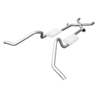 Pypes® - 409 SS X-Pipe Crossmember-Back Exhaust System with Split Side Exit